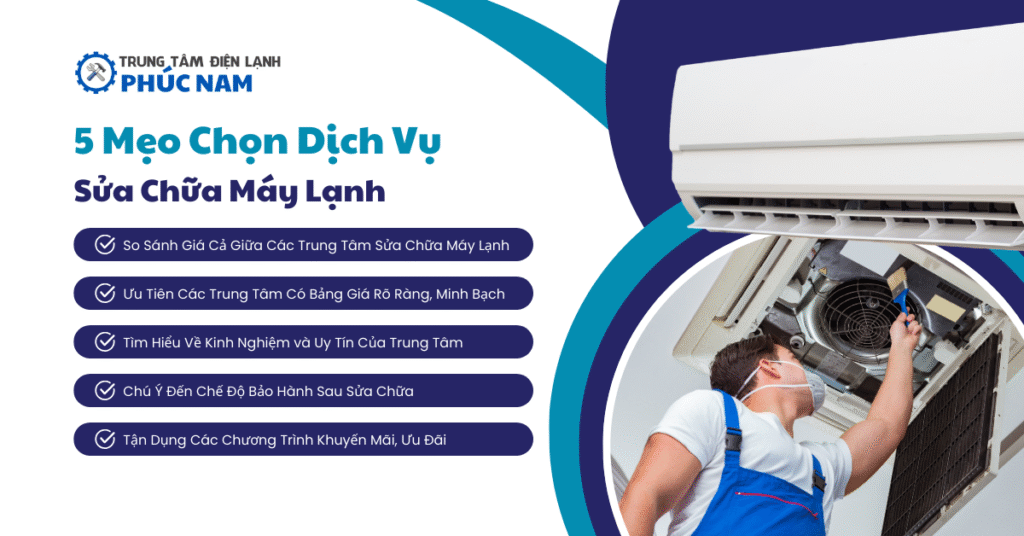 5 Meo chon dich vu sua chua may lanh