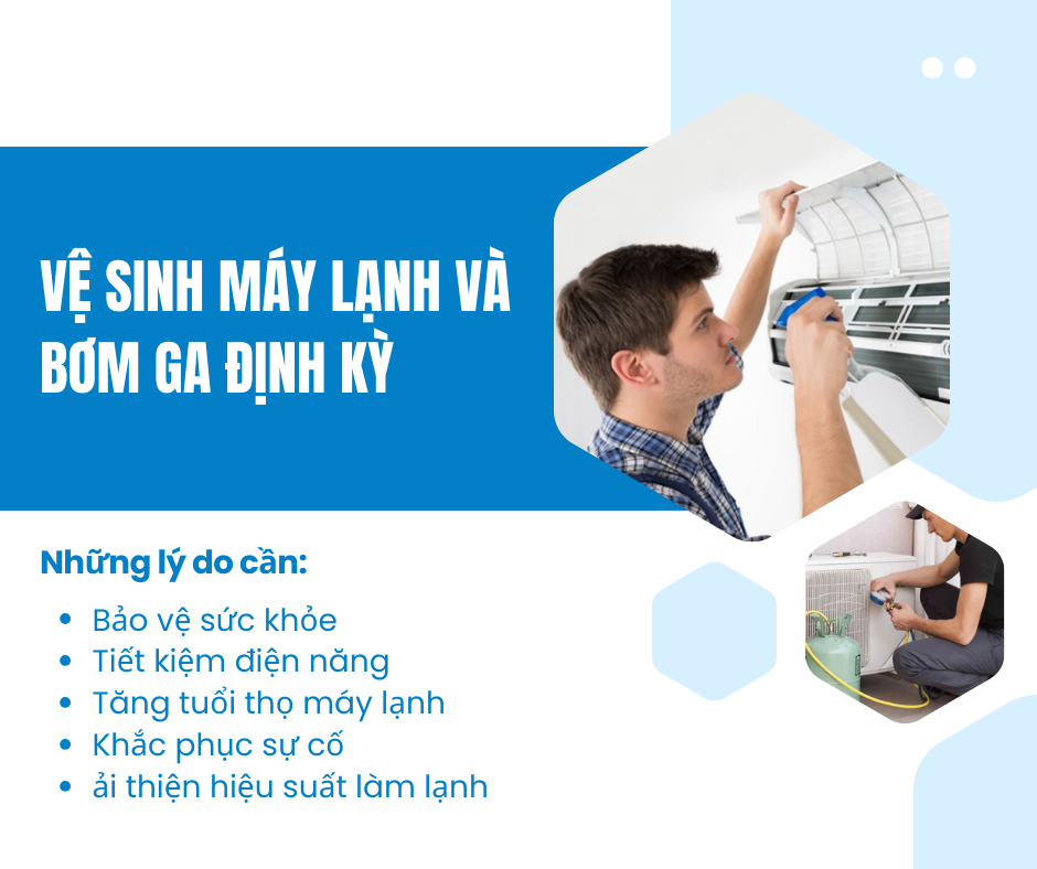 Vệ sinh máy lạnh và bơm ga